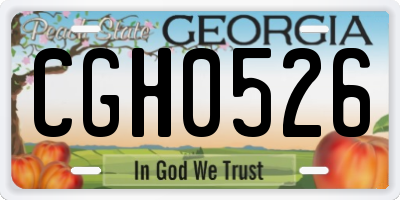 GA license plate CGH0526