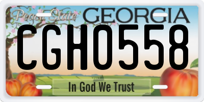 GA license plate CGH0558
