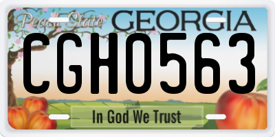 GA license plate CGH0563