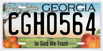 GA license plate CGH0564