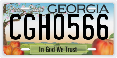 GA license plate CGH0566