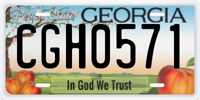 GA license plate CGH0571