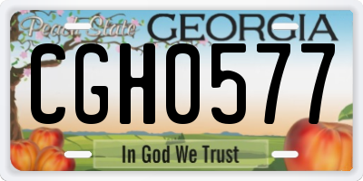 GA license plate CGH0577