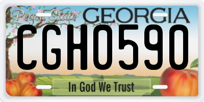 GA license plate CGH0590