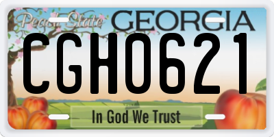 GA license plate CGH0621