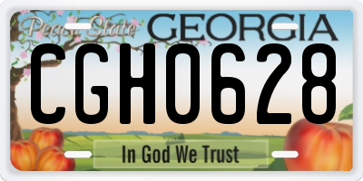 GA license plate CGH0628