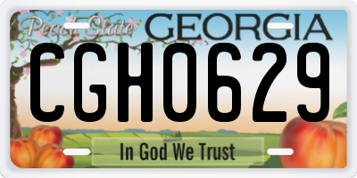 GA license plate CGH0629