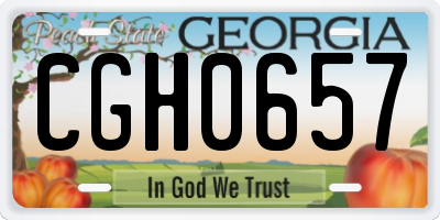 GA license plate CGH0657