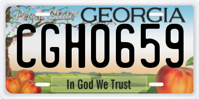 GA license plate CGH0659