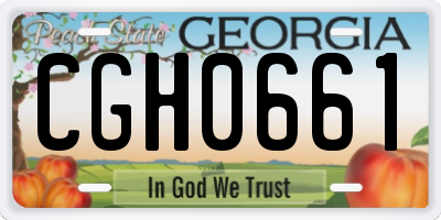 GA license plate CGH0661