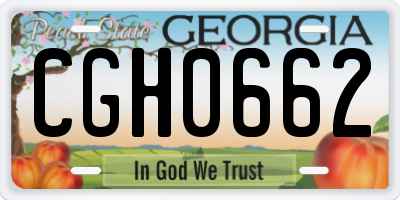 GA license plate CGH0662