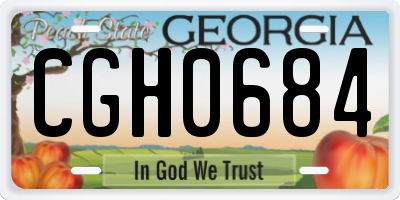 GA license plate CGH0684