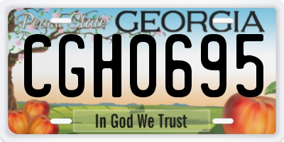 GA license plate CGH0695