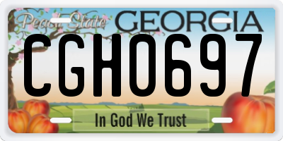 GA license plate CGH0697