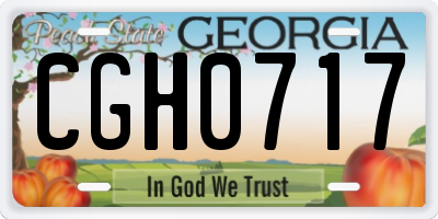GA license plate CGH0717