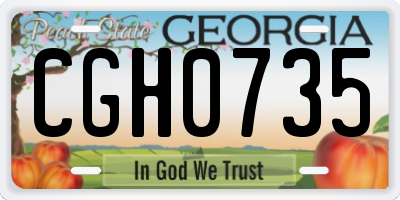 GA license plate CGH0735