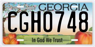 GA license plate CGH0748