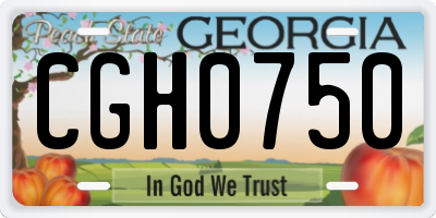 GA license plate CGH0750