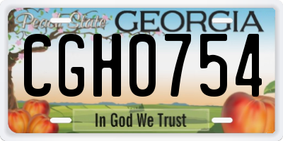 GA license plate CGH0754