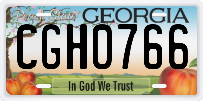 GA license plate CGH0766
