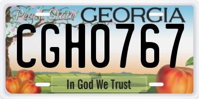 GA license plate CGH0767