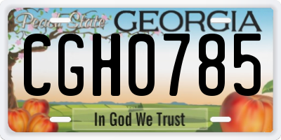 GA license plate CGH0785