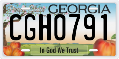 GA license plate CGH0791