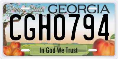 GA license plate CGH0794