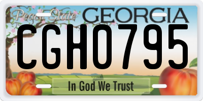 GA license plate CGH0795