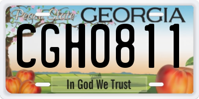 GA license plate CGH0811