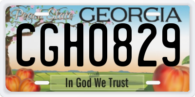 GA license plate CGH0829