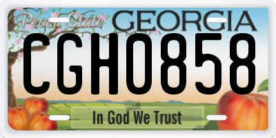 GA license plate CGH0858