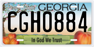 GA license plate CGH0884