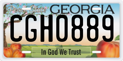 GA license plate CGH0889