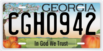 GA license plate CGH0942