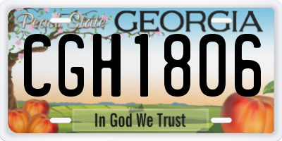GA license plate CGH1806