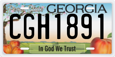 GA license plate CGH1891