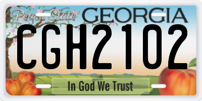 GA license plate CGH2102