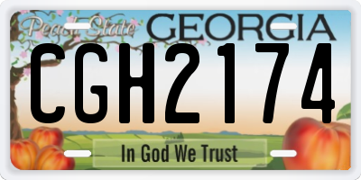 GA license plate CGH2174