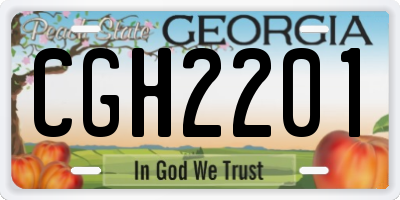 GA license plate CGH2201