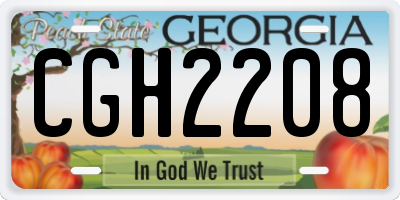 GA license plate CGH2208