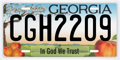 GA license plate CGH2209
