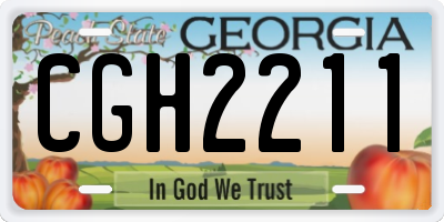 GA license plate CGH2211