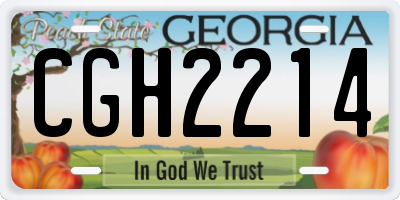 GA license plate CGH2214