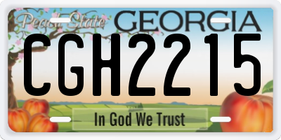 GA license plate CGH2215