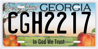 GA license plate CGH2217