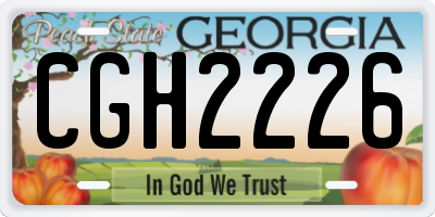 GA license plate CGH2226