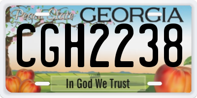 GA license plate CGH2238