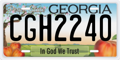 GA license plate CGH2240