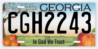GA license plate CGH2243